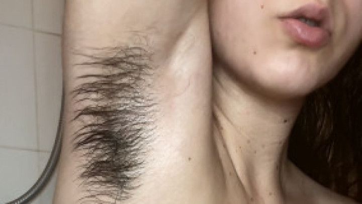 SHOWING &amp; OILING MY EXTREMELY HAIRY ARMPITS AND HAIRY CHEST