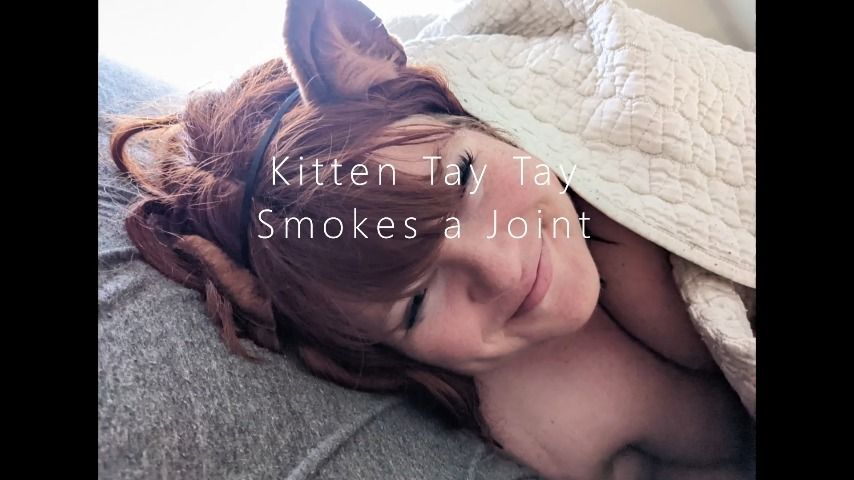 Kitten Tay Tay Smokes a Joint