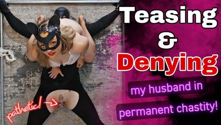 Femdom Tease &amp; Denial Chastity Facesitting Cum Orgasm