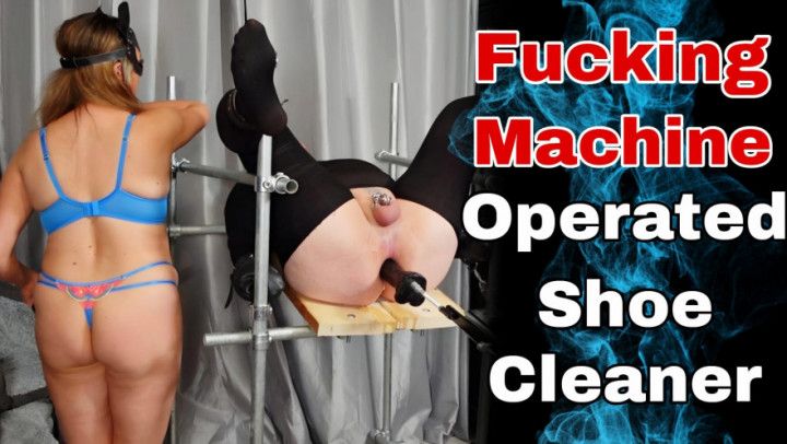 Femdom Anal Fucking Machine Slave Shoe Foot Heel Cleaner