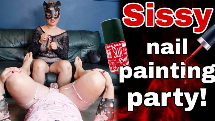 Femdom Sissification! Matching Manicure Humiliation