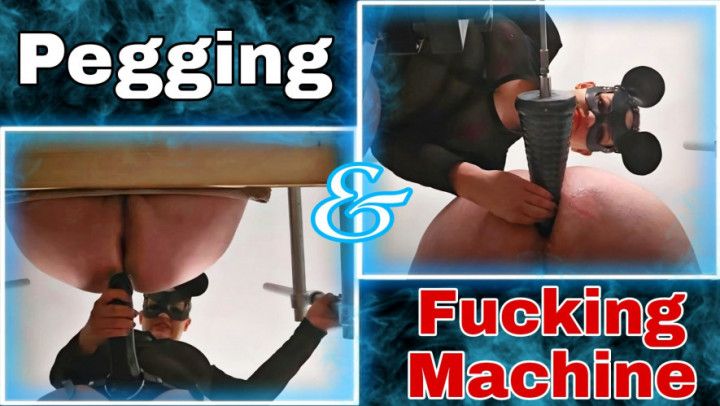 Spanked, Pegged &amp; then left on the Fucking Machine! Femdom