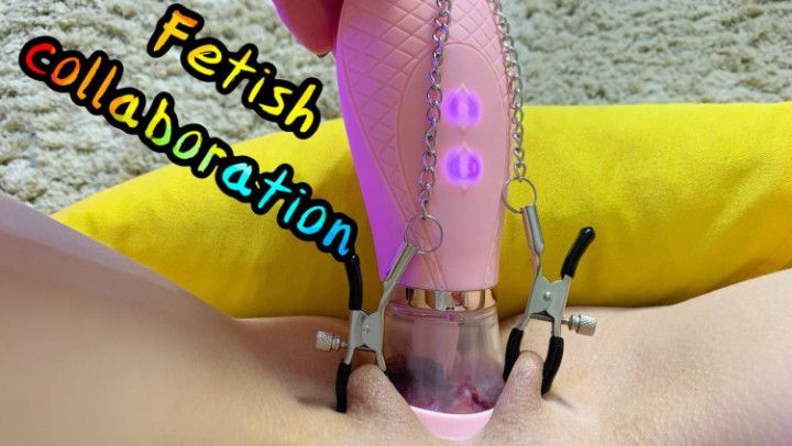 FETISH COLLABORATION | PUSSY CLAMPS AND VACUUM TOY