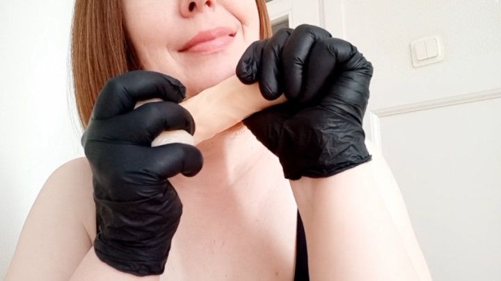 Black Latex Gloves Hand Job