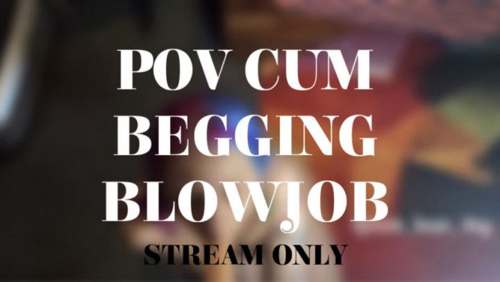 POV CUM BEGGING BLOWJOB - STREAM ONLY