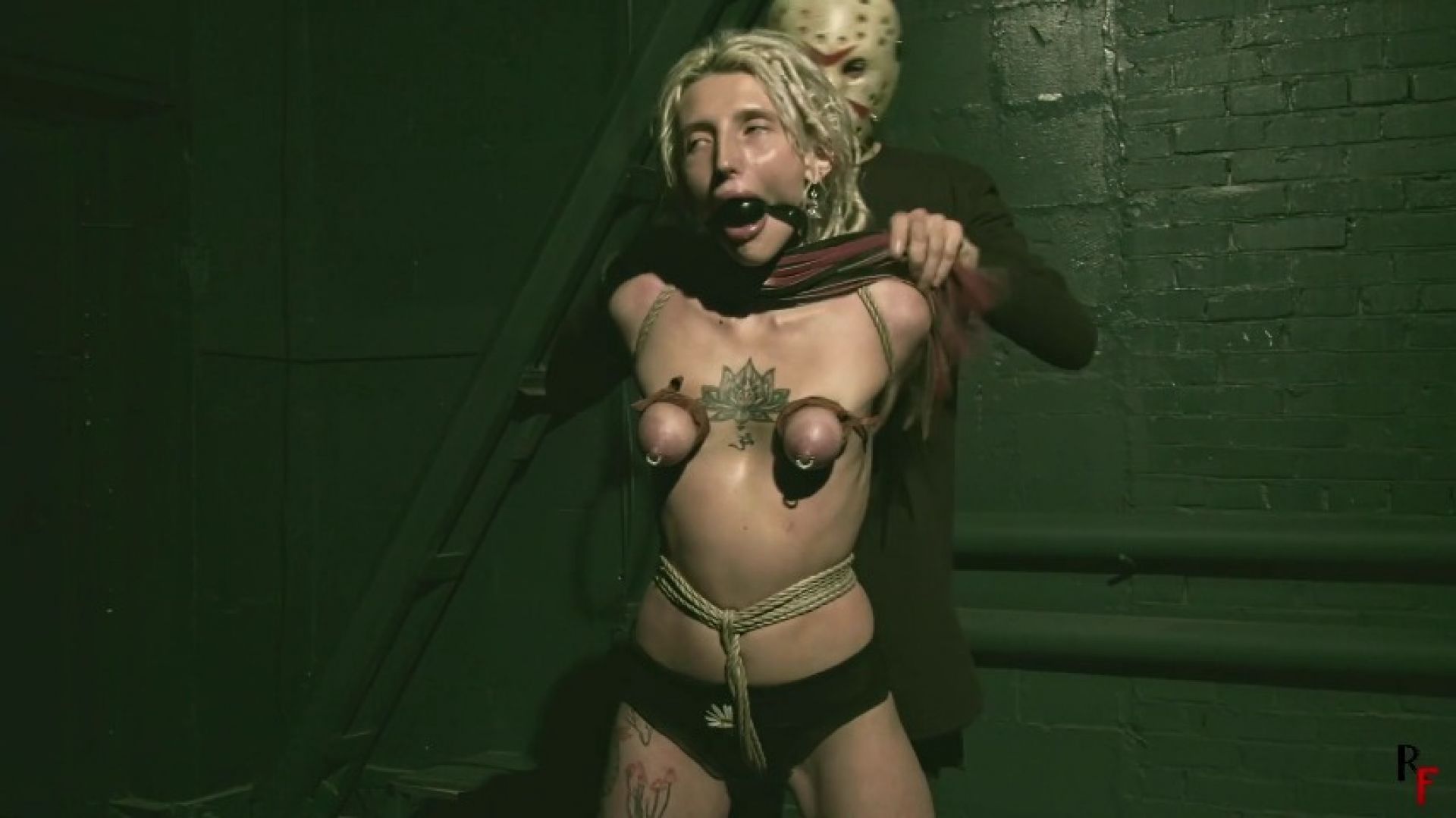 Dreadlock Jane - Tits bondage, suspension and vibrator