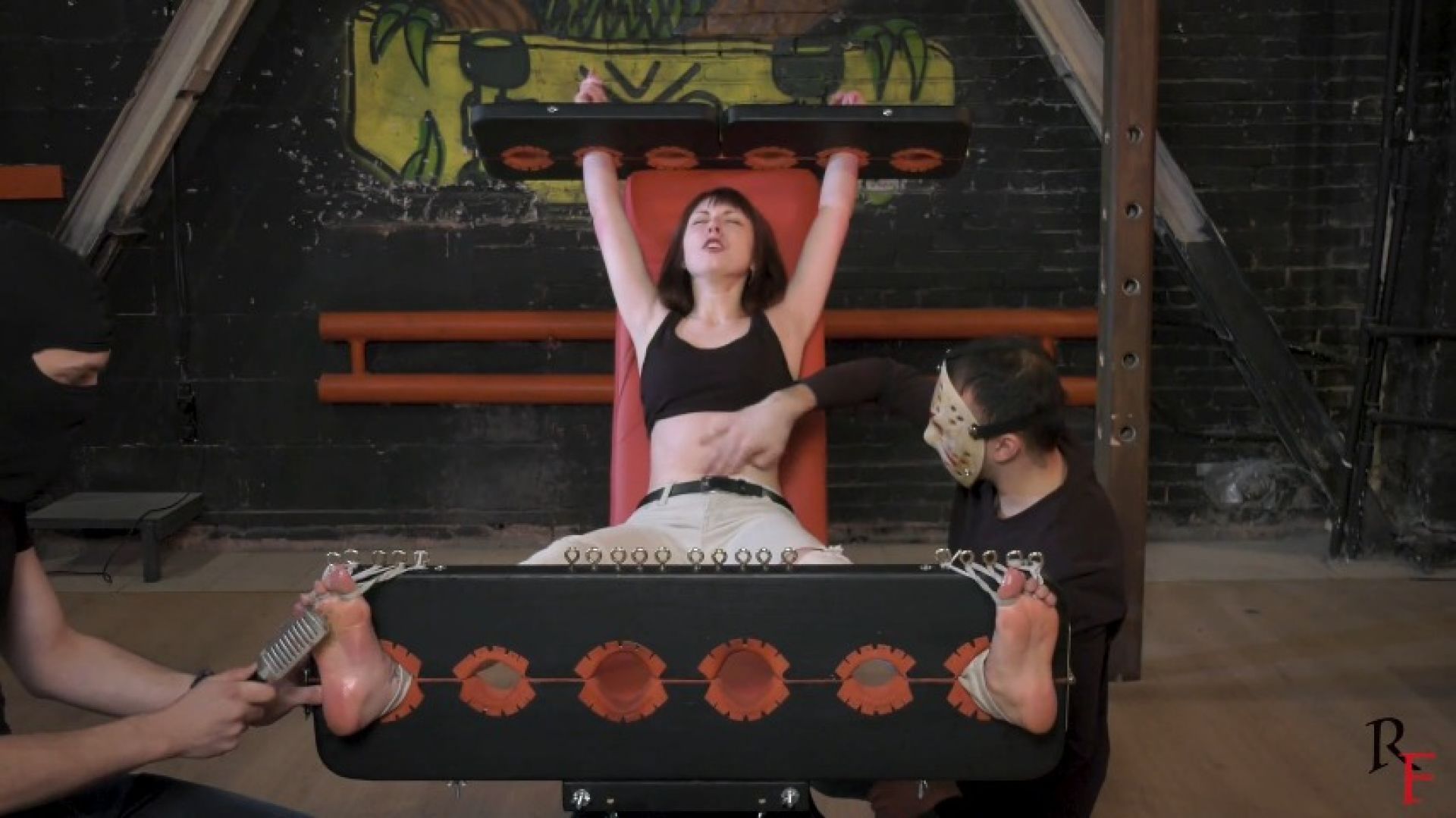 Kate Anima gets tickled in stocks with four hands