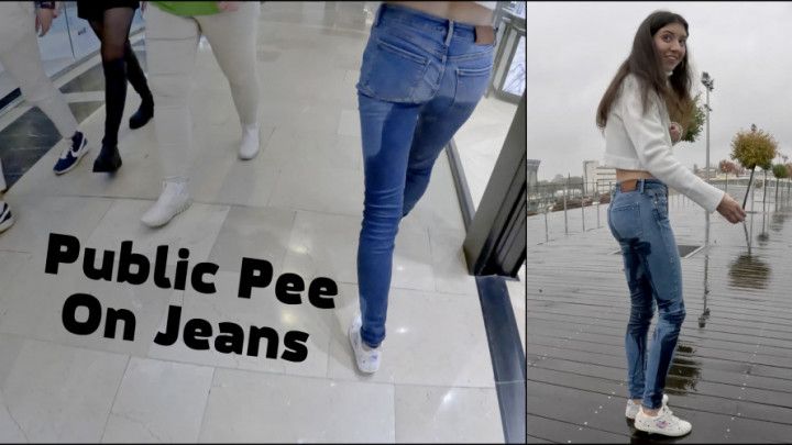 Pee in Jeans in Public Mall Wetting