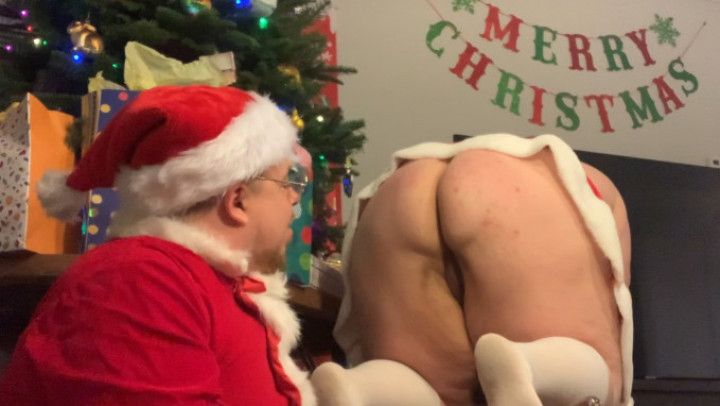 Santa Gives Spankings and Candy Cane Dildos