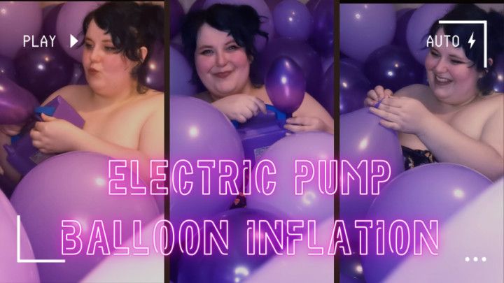 Electric pump purple balloon fun