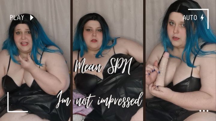 BBW goddess is extra mean about your tiny cock