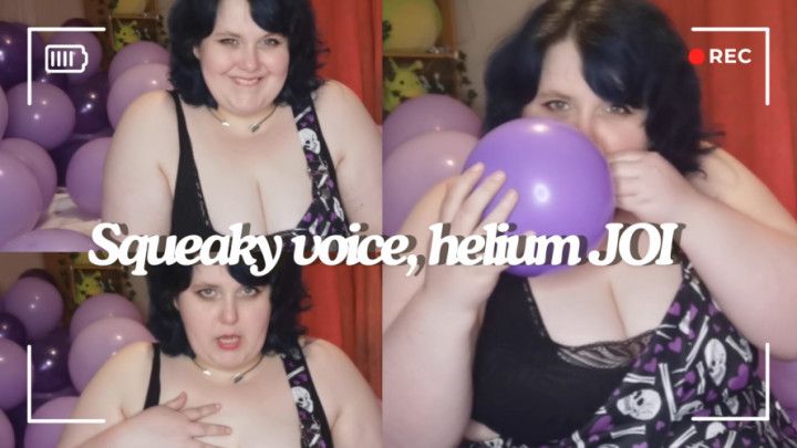 BBW gives JOI with helium voice