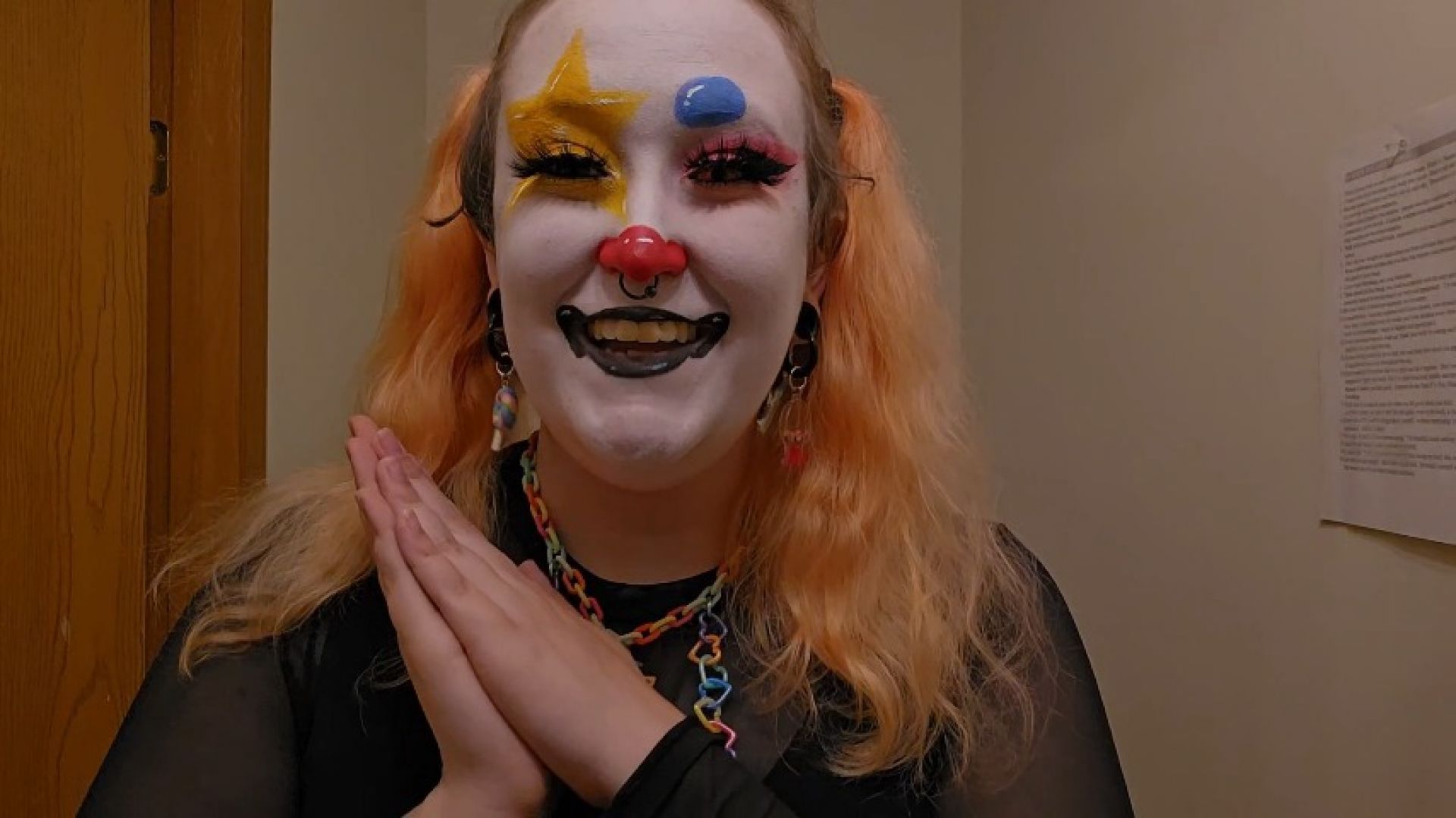 Giving you Clown Makeup