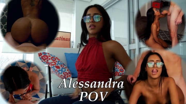 Alessandra POV - POV Big booty Brazilian glasses babe