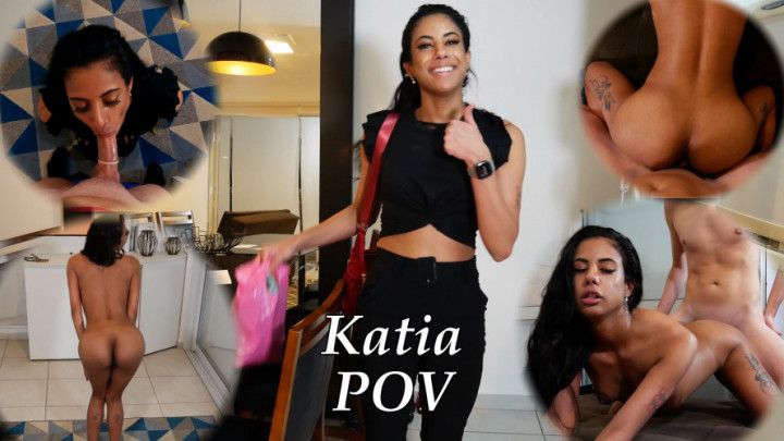 Katia POV - POV sexy, tall and skinny Brazilian model