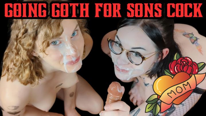 mom goes goth for sons cock