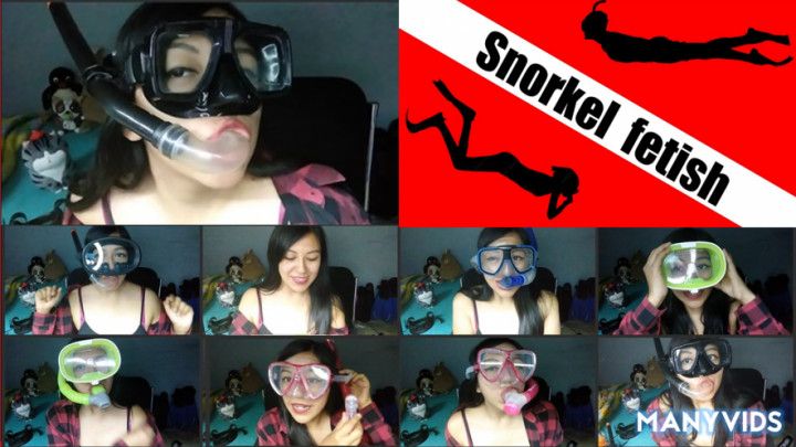 Latina diver model snorkel scuba masks