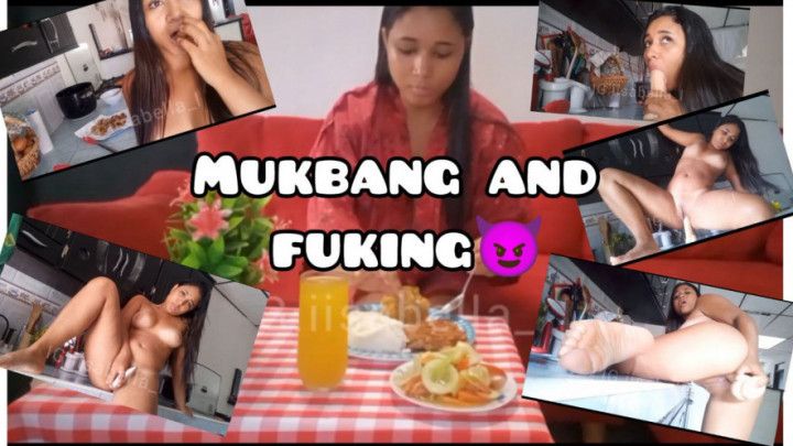 mukbang and fucking in the kitchen