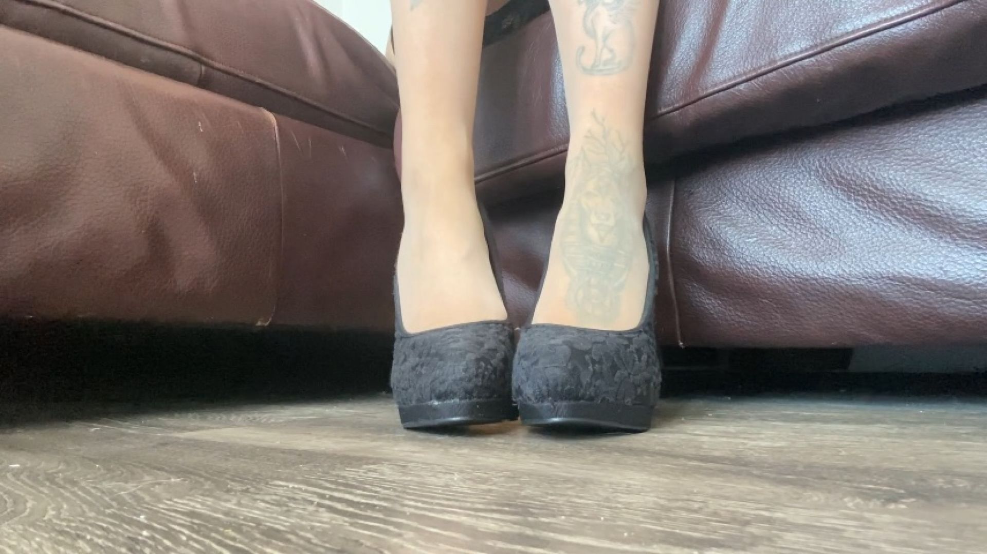 Heels and stockings worship