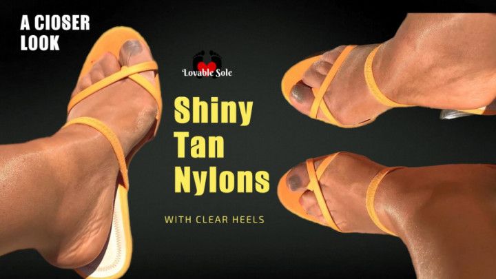 A Closer Look At These Tan Nylon Feet