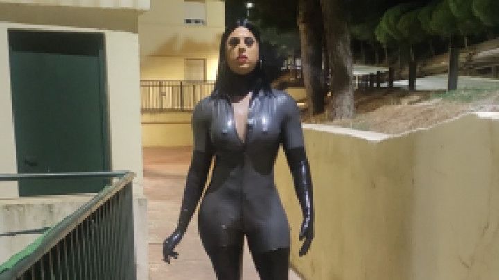 Tania latex in public part 2