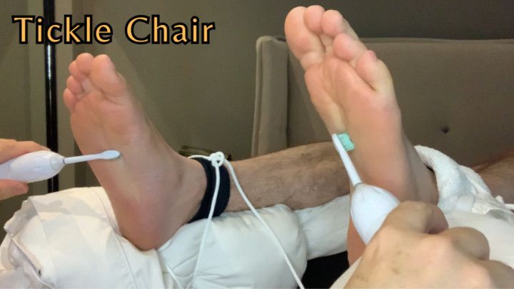 Tied to a chair and tickled - FEET TICKLING