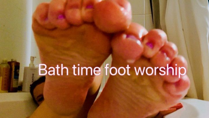 Bath time wet feet