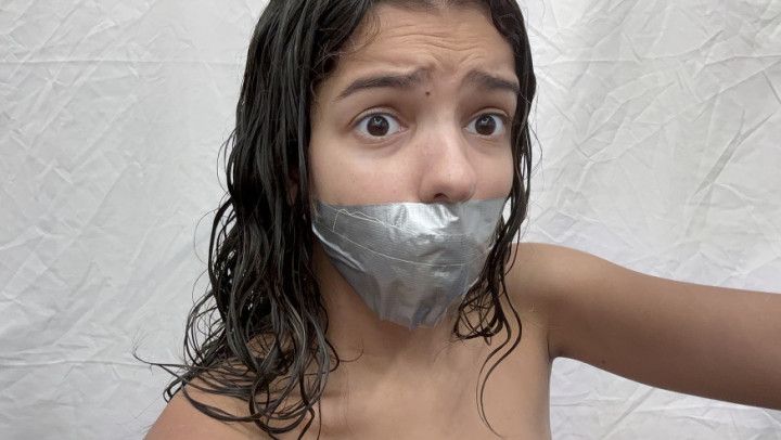 Sock Gag and Taped Mouth 4K