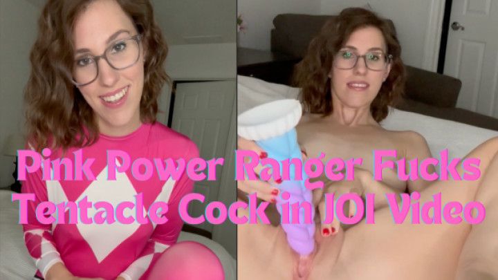 Pink Power Ranger Fucks Tentacle Cock in JOI Video