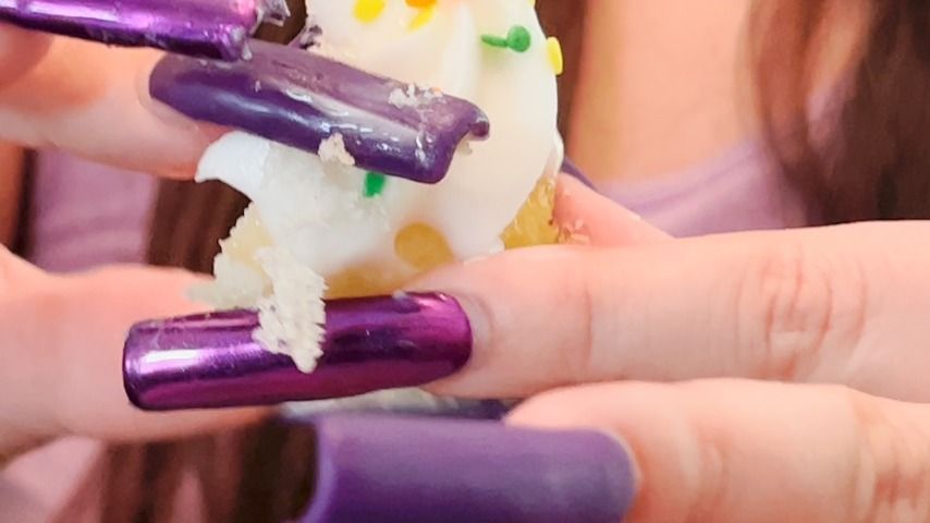 Devour Cup Cake with Long Nails