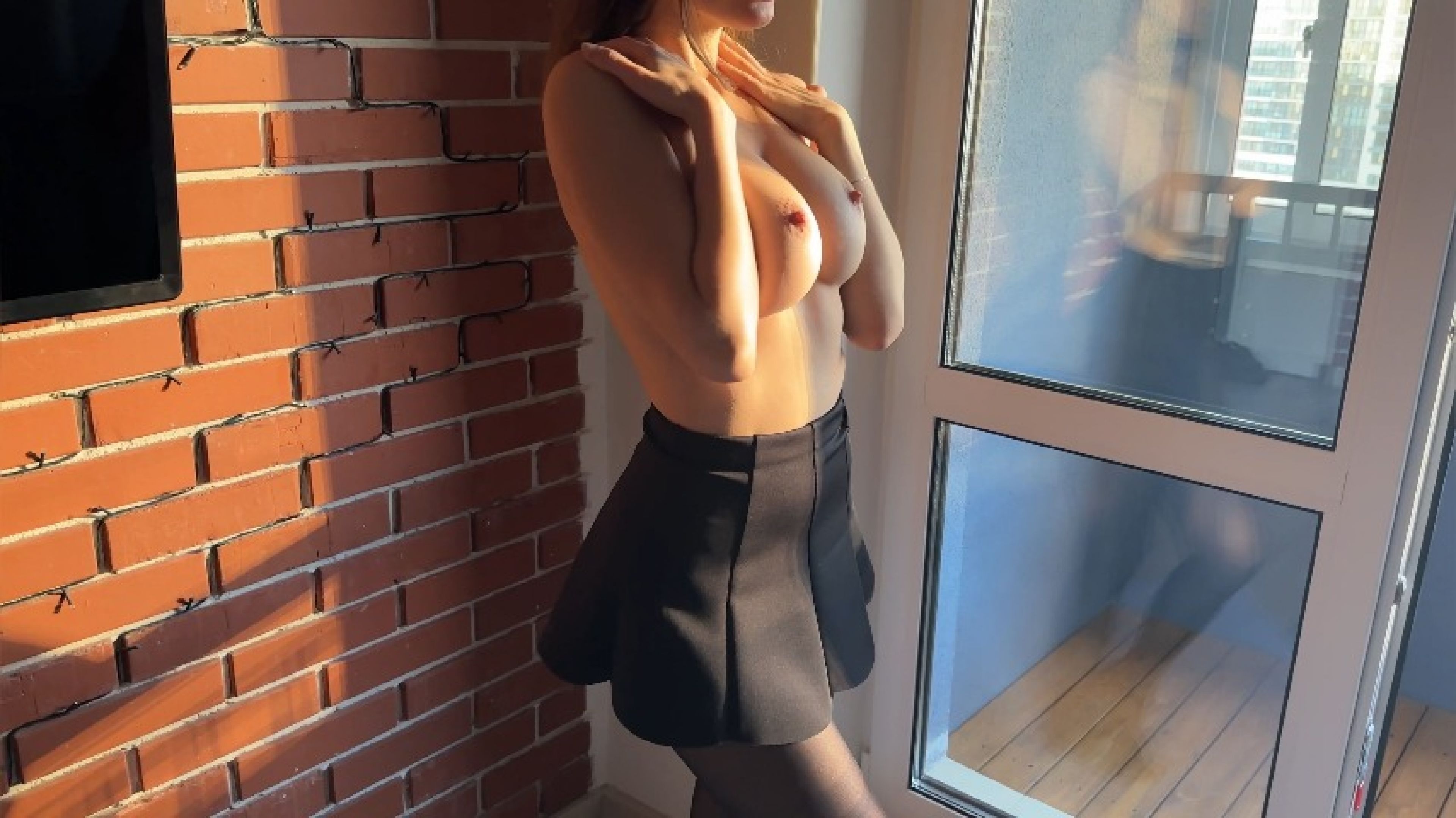 Solo. Pantyhose. Under the beautiful sunset light, my hot bo