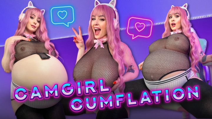 Camgirl Cumflation - Livestream Cum Expansion