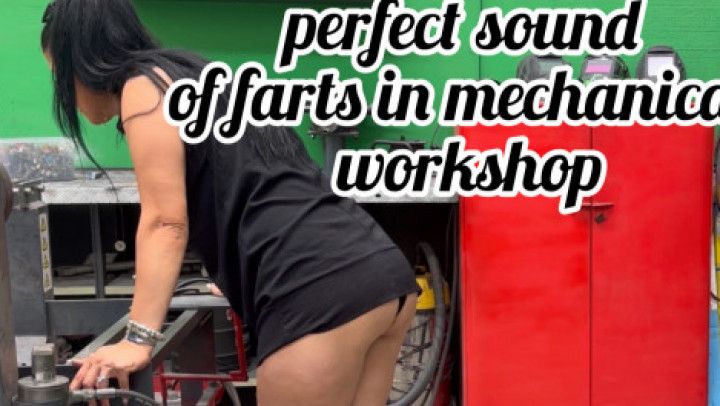 perfect sound of farts in mechanical workshop