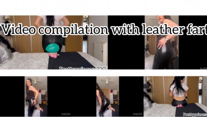 Video compilation with farts crushed in latex and leather le