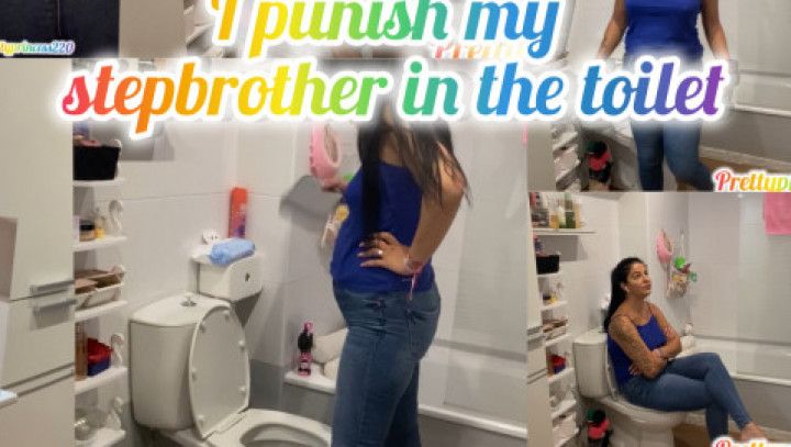 I punish my stepbrother in the toilet