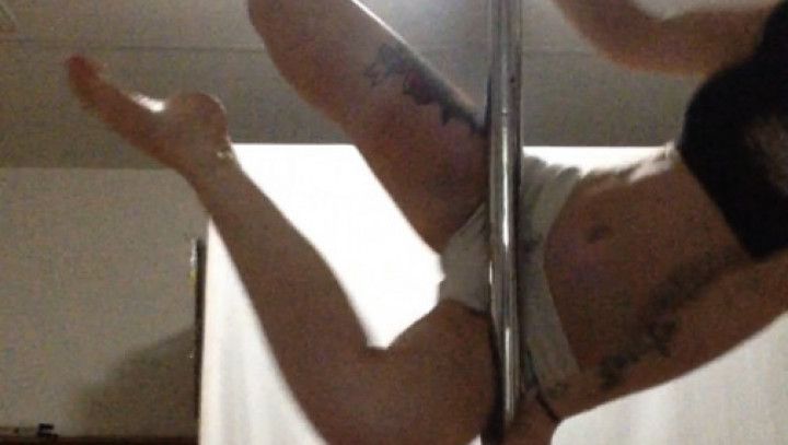 Petite pole dancer