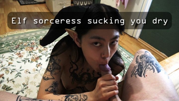 Elf sorceress sucking you dry