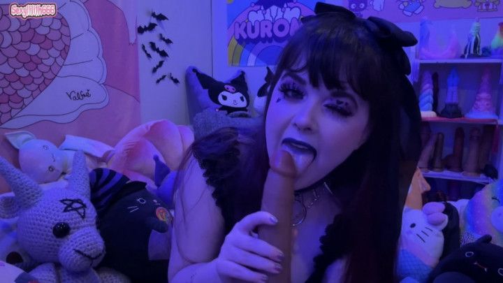 Goth switch cum slut JOI/BJ