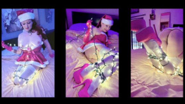 Tied up Mrs. Claus in Pink High Heels and Stockings