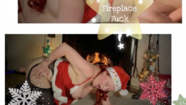 Milf Sex Machine in front of Fireplace