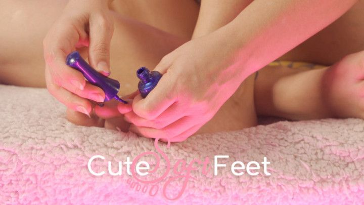 Painting my toenails - foot fetish