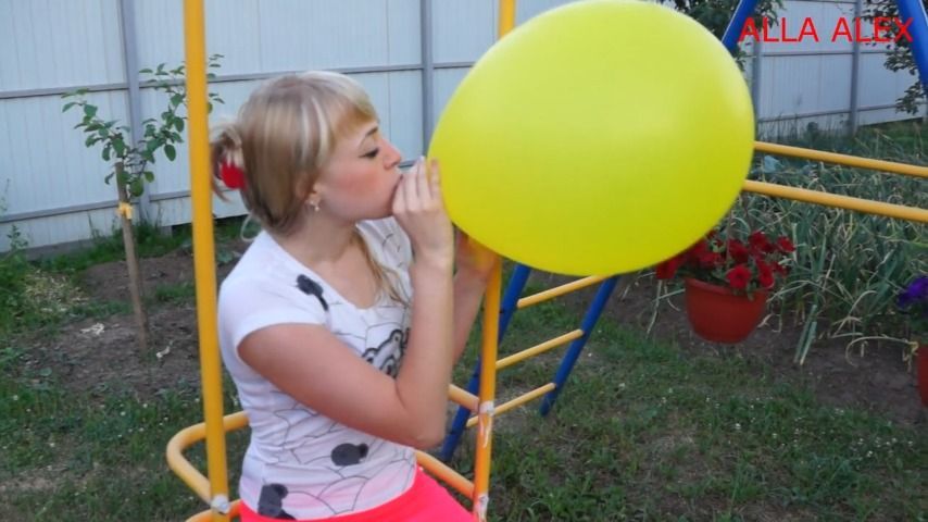 I blow up a balloon and it pops