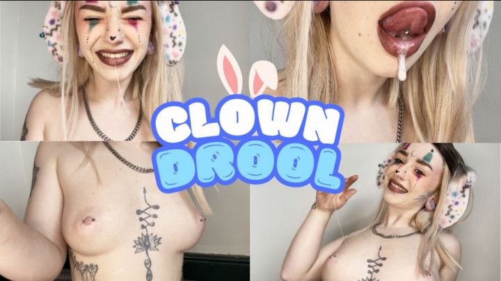 Cute Clown Tongue Drool &amp; Spit Play