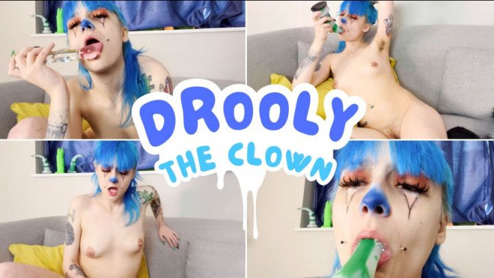 Drooly the Clown - drool, spit bubbles and tears