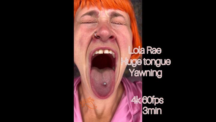 Yawning huge tongue bad breath 4k 60fps