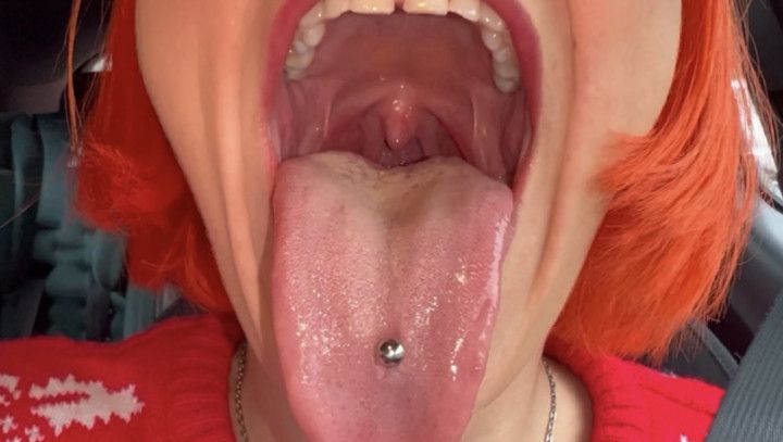 Showing off my long tongue and uvula