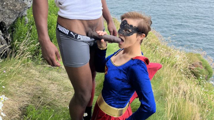 Super girl brings BBC back to life with a blowjob and fuck