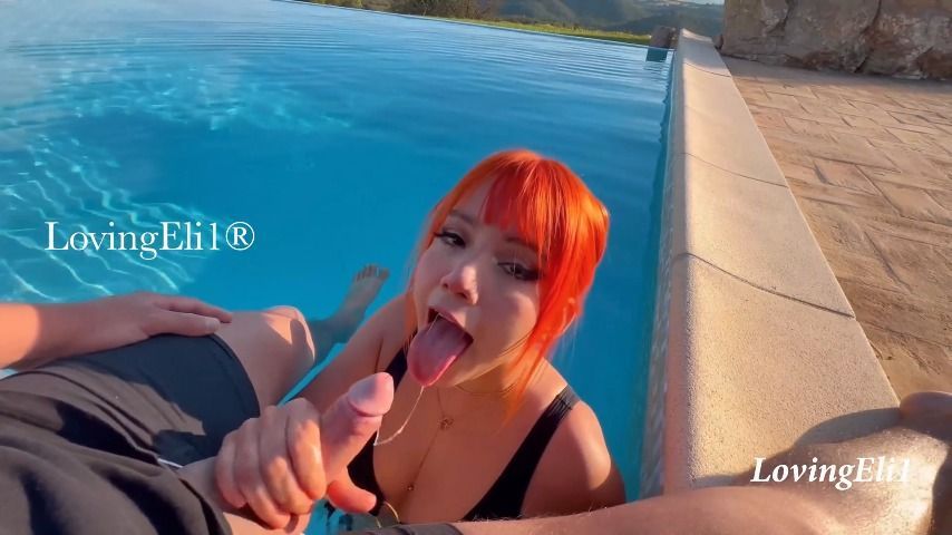 Cute girl gives me blowjob