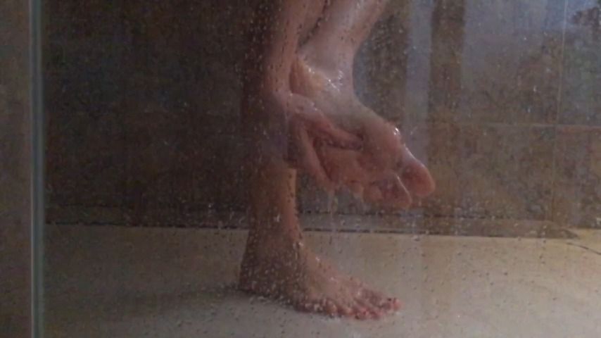 Watch me shower my perfect feet