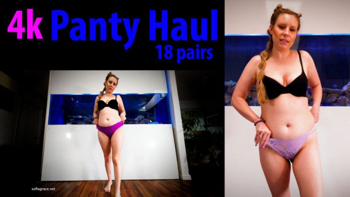 4k Panty Haul - 18 pairs. Two camera a